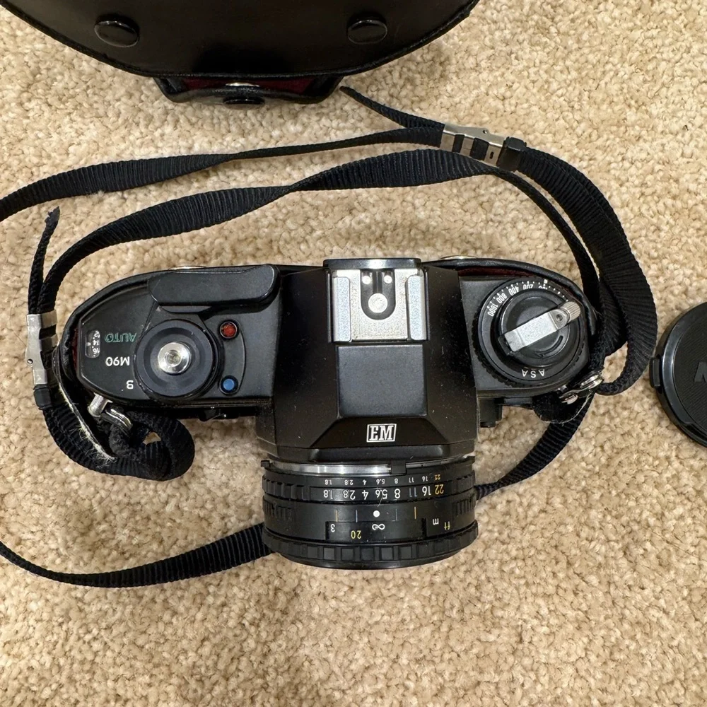 Nikon Black Professional Film Camera with Prime Lens